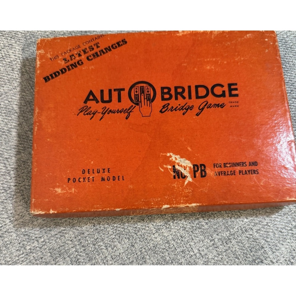 Vintage Autobridge Pocket Model Self-Teaching Bridge Game NoPB Complete Beginner
